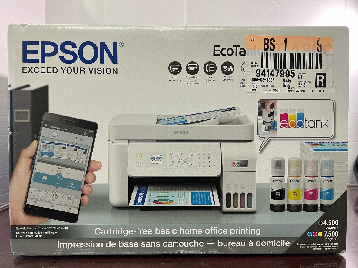 Epson EcoTank ET-4800 Wireless All-in-One Cartridge-Free Supertank Printer