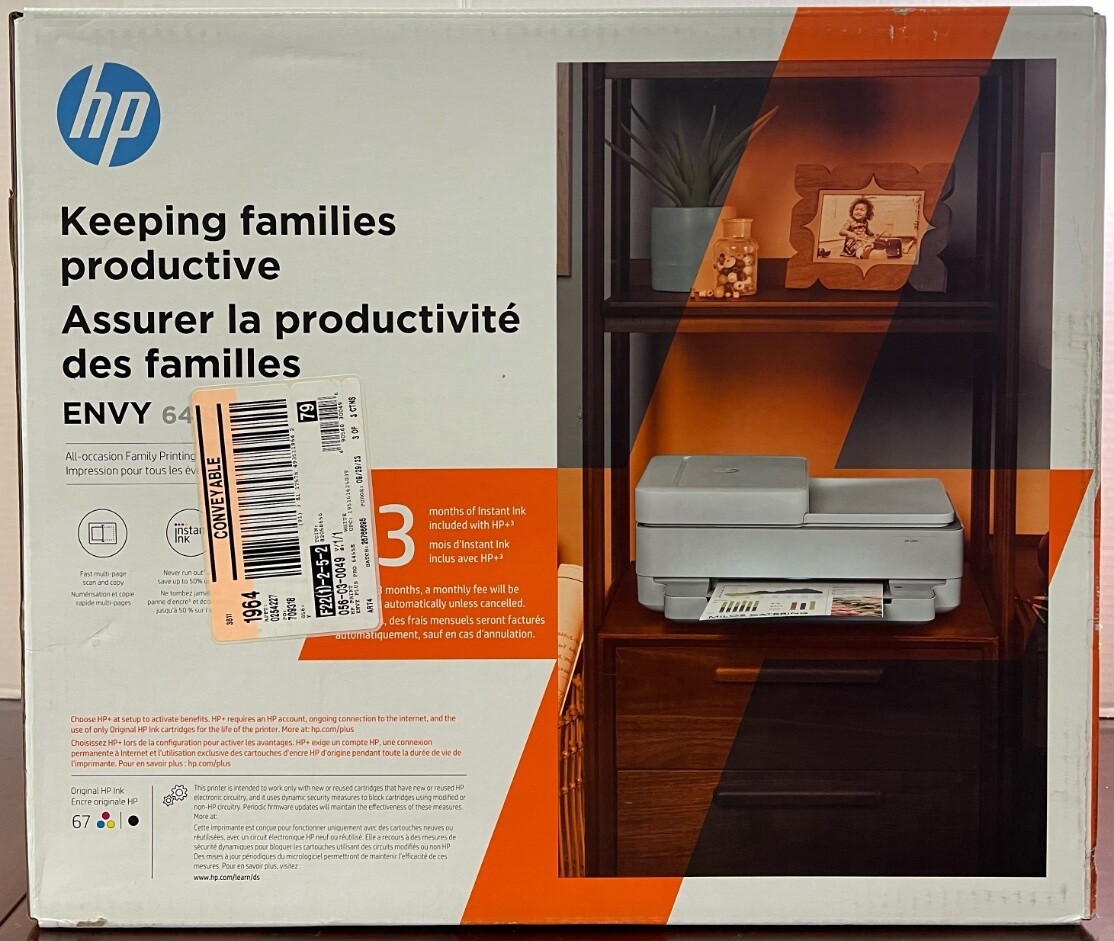 HP ENVY 6455e Wireless Color Inkjet All-in-One Printer - White (223R1A#B1H)