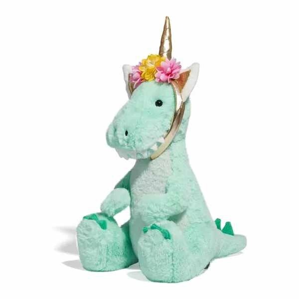 FAO Schwarz  12&quot; Sparklers T-Rex with Removable Fantasy Headband Toy Plush