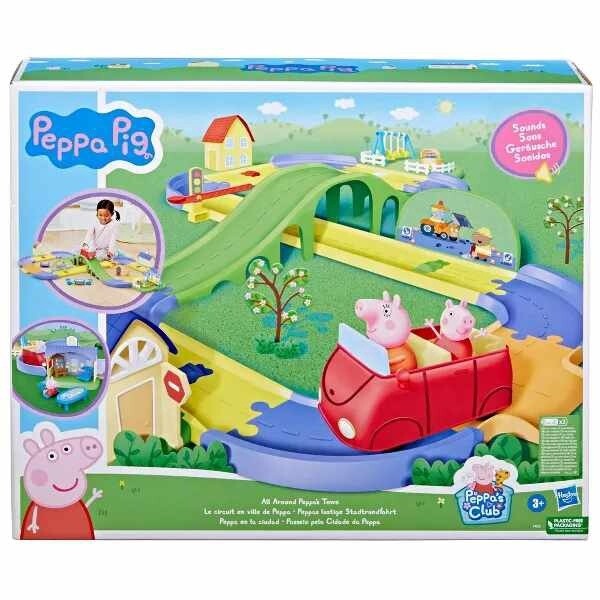 Peppa Pig All Around Peppa&#39;s Town Set with Adjustable Track
