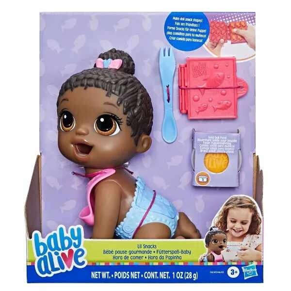 Baby Alive Lil Snacks Black Hair