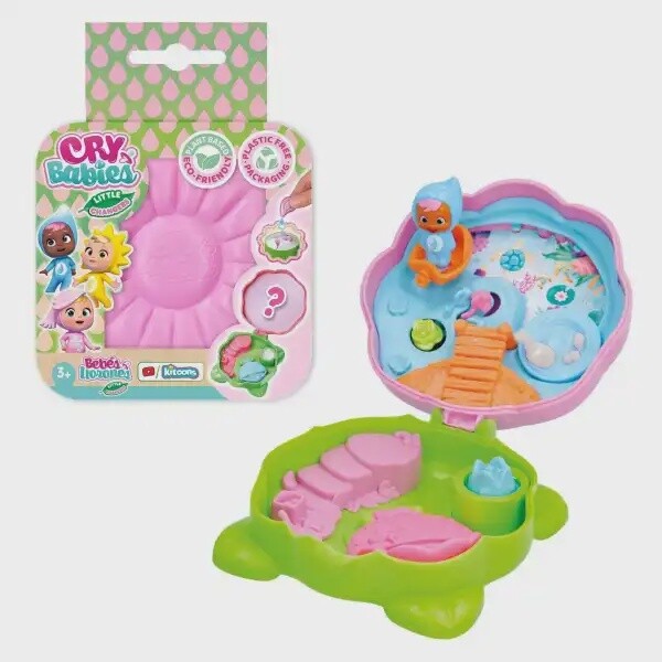 Little Changers by Cry Babies Eco-Friendly Flower Compact Miniature Playset (Styles May Vary)