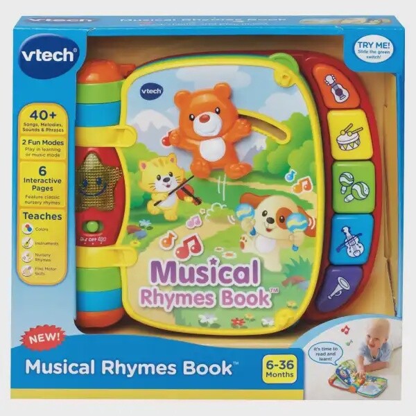 V-Tech Musical Rhyme and Discover Book - Mul