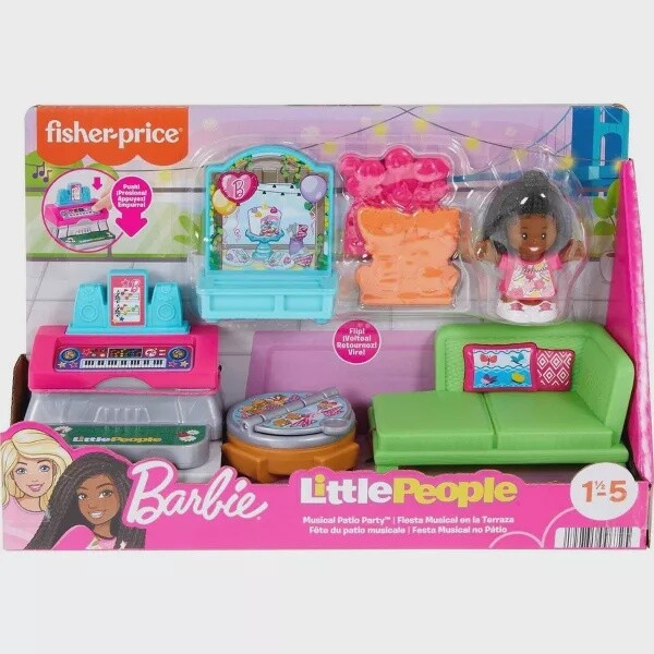 Fisher-Price Little People Barbie Musical Patio Party Playset