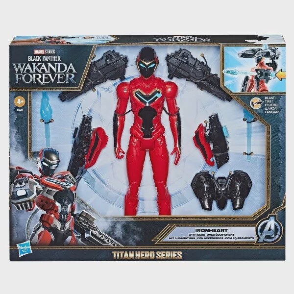 Marvel Studios&#39; Black Panther Wakanda Forever Titan Hero Series Ironheart with Gear Action Figure