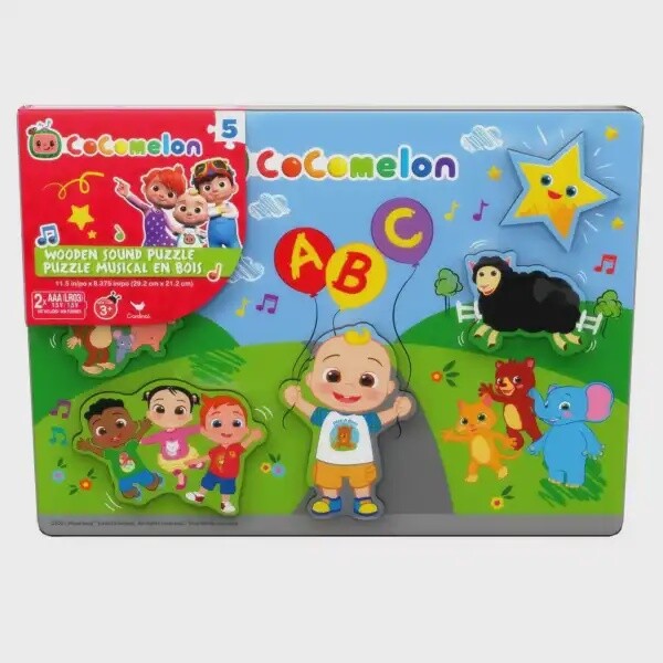 CoComelon Kids&#39; Wooden Sound Puzzle - 5pc