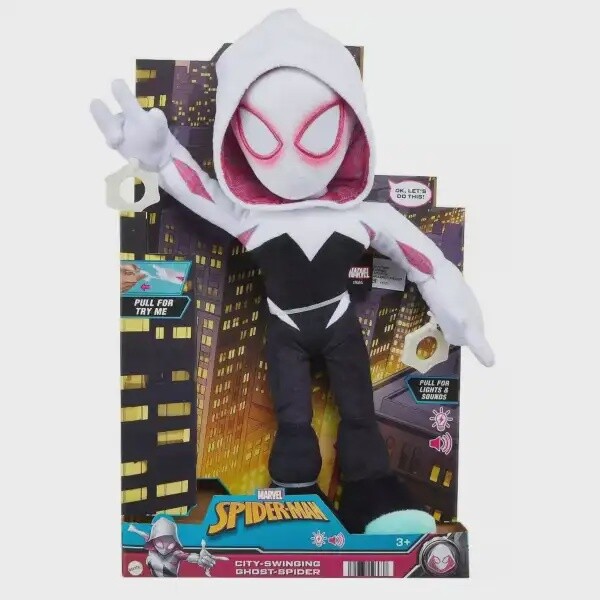 Marvel City Swinging Ghost-Spider Feature Plush