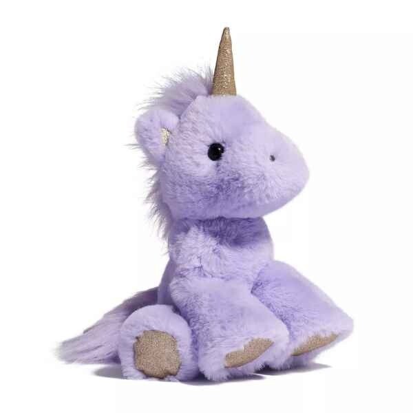 FAO Schwarz 6&quot; Sparklers Lavender Gold Baby Unicorn Toy Plush