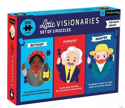 Mudpuppy Little Visionaries Kids&#39; Puzzle Set - 3pk