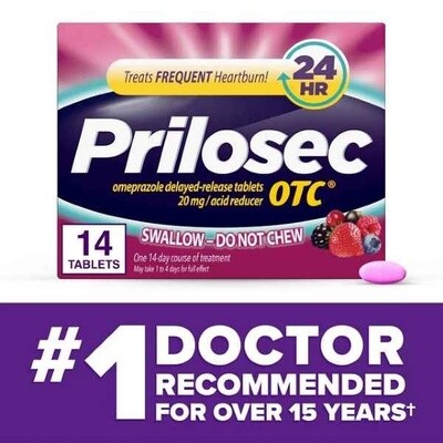 Prilosec OTC Acid Reducer, Delayed-Release Tablets Wildberry