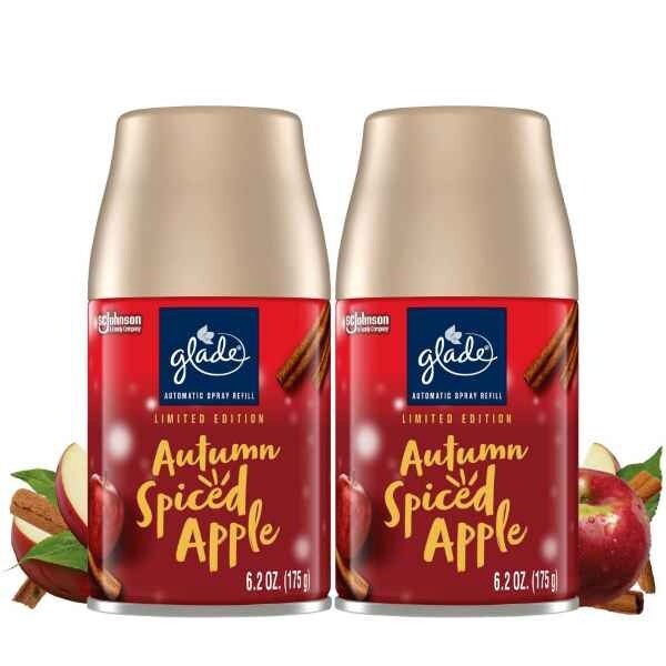 Glade Automatic Spray Air Freshener - Autumn Spiced Apple Refill - 12.4oz/2pk