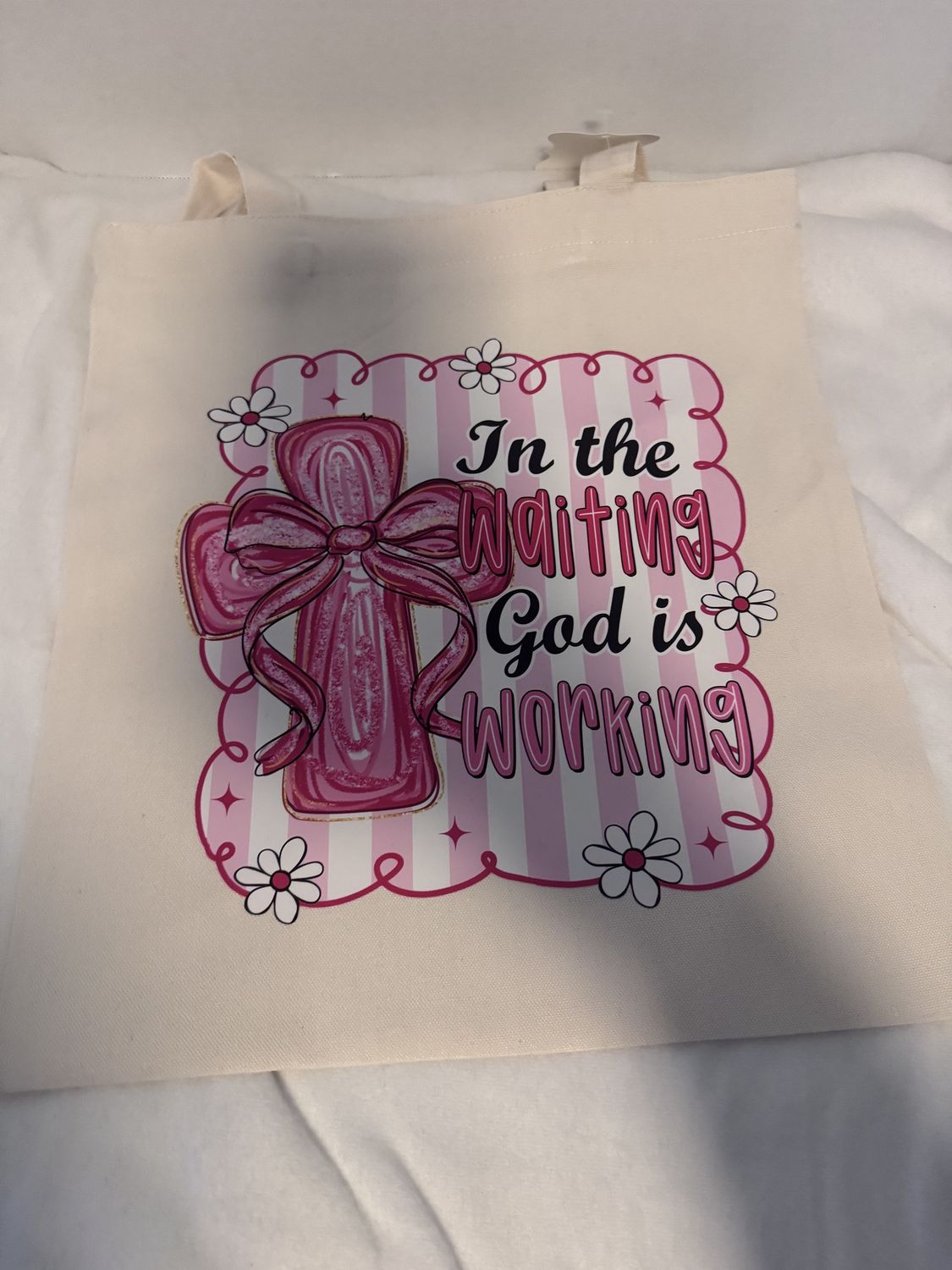 In the waiting Bible Bag