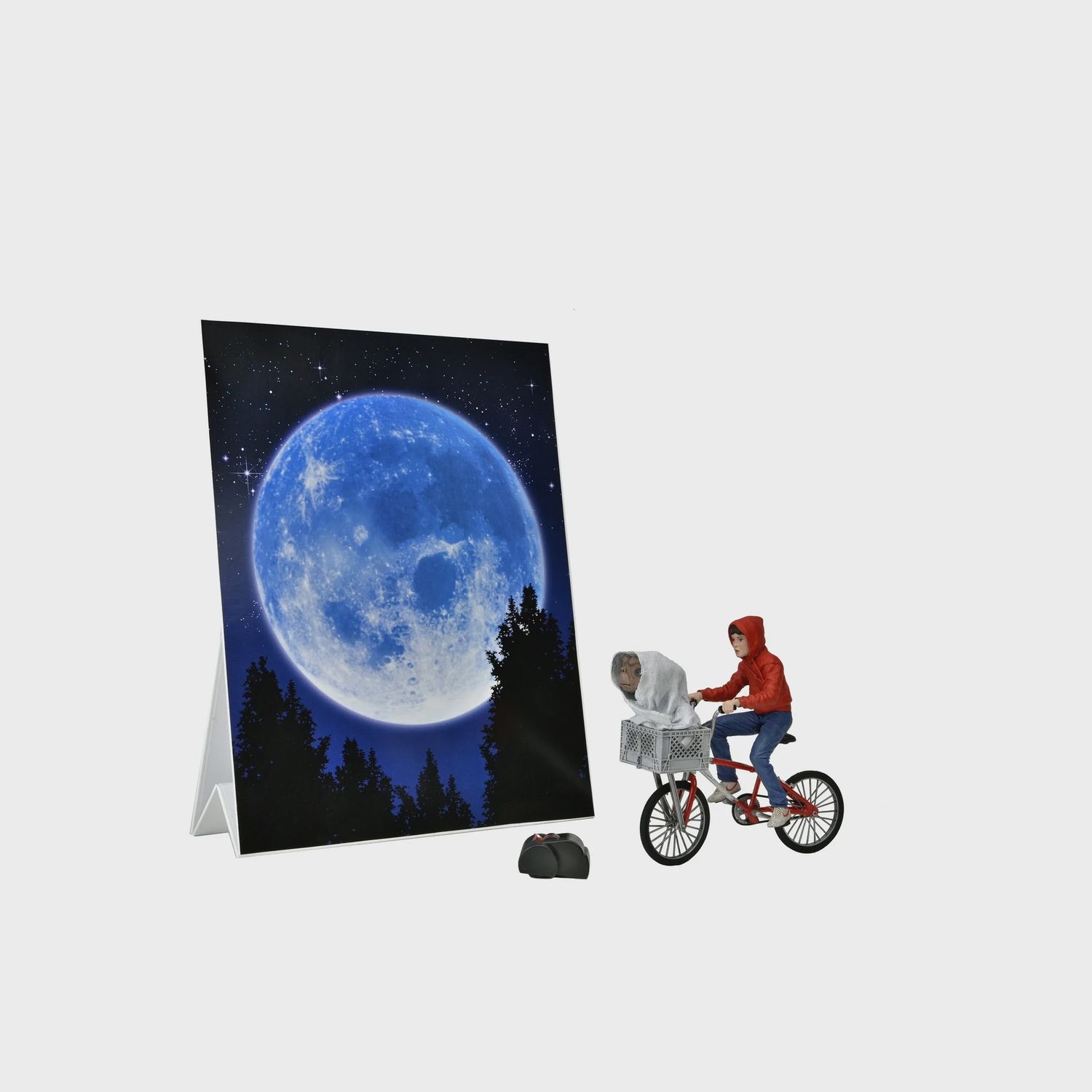 E.T. the Extra-Terrestrial (1982) 5&quot; 40th Anniversary Elliott &amp; E.T. on Bicycle Action Figure, by NECA