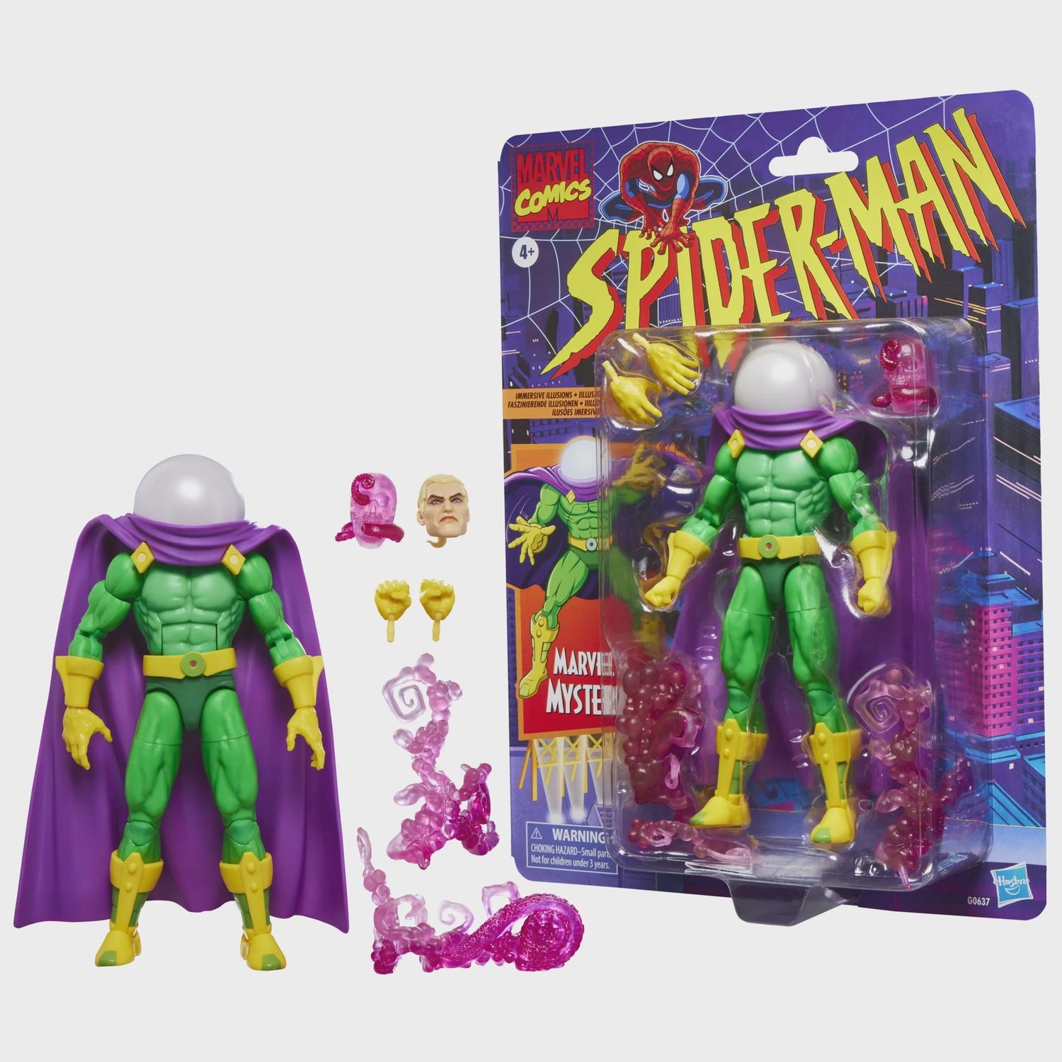 Marvel Legends Spider-Man: The Animated Series Mysterio 6-Inch Action Figure (Retro Cardback)