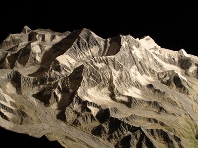 Mount Everest ♦ 1:25.000 ♦ coloriert, großer Ausschnitt