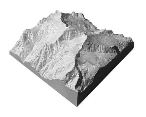 Weisshorn ♦ 1:50.000 ♦ unbemalt (weiß)