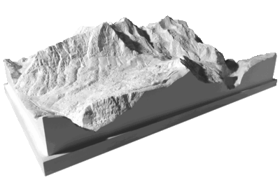 Eiger, Mönch & Jungfrau ♦ 1:25.000 ♦ unbemalt (weiß)