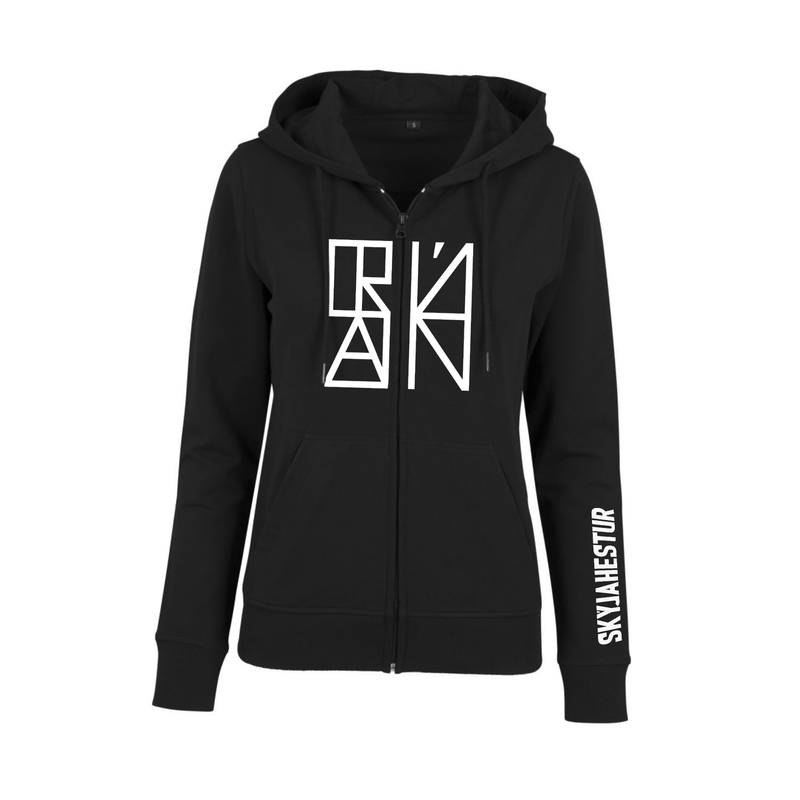 Frauen Zip Hoodie „Frýsa“ schwarz Frauen Zip Hoodie „Frýsa“ schwarz