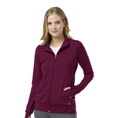 Wonder Wink Moto Scrub Jacket Wine