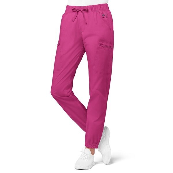 WonderFlex Zip Cargo Jogger Pant Petite Hot Pink