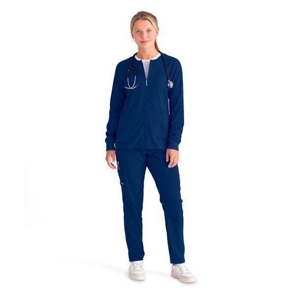 Grey&#39;s Anatomy Zip Front Warm-Up Jacket Indigo