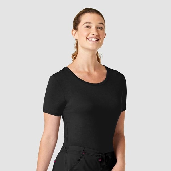 Wonder WInk Silky Short Sleeve Tee-shirt Black