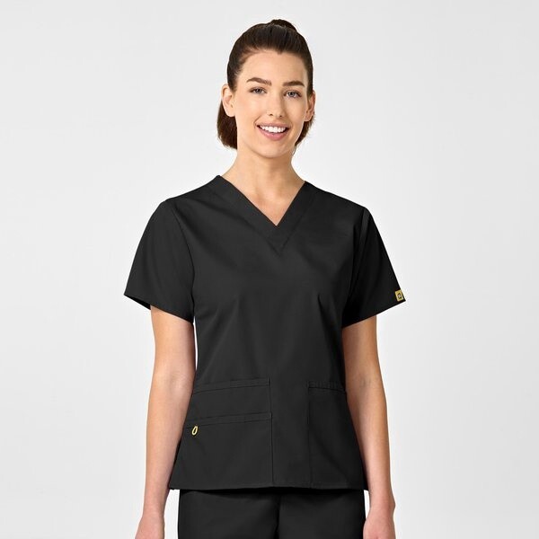 Wonder Wink V-Neck Top Black