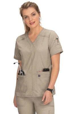 Koi Stretch Liv Top Desert Khaki