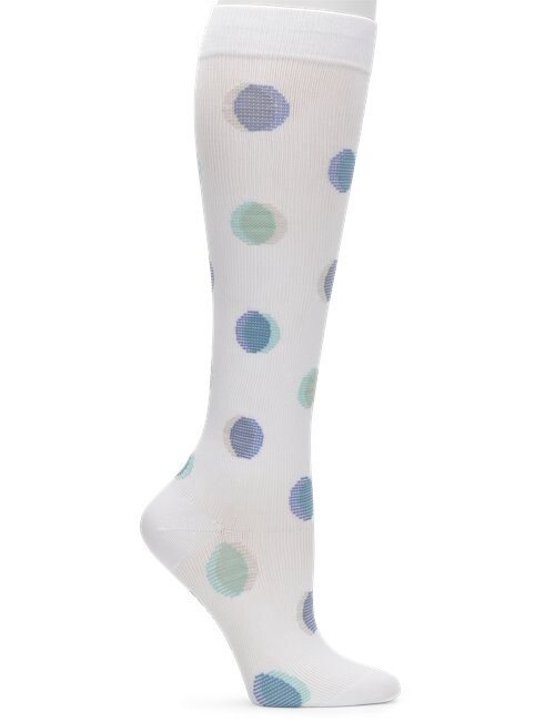 Nurse Mates Compression Socks Dot Fusion White M