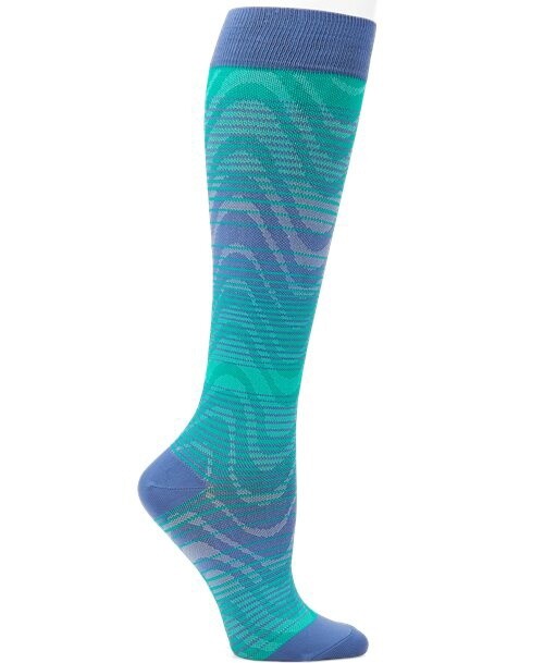 Nurse Mates Compression Socks Turquoise Wave M