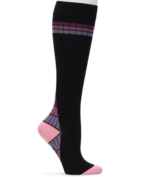Nurse Mates Compression Socks Window Pane Black