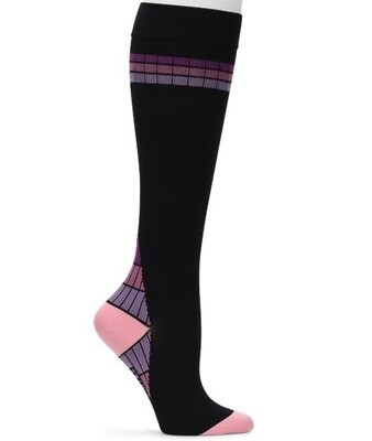 Nurse Mates Compression Socks Window Pane Black