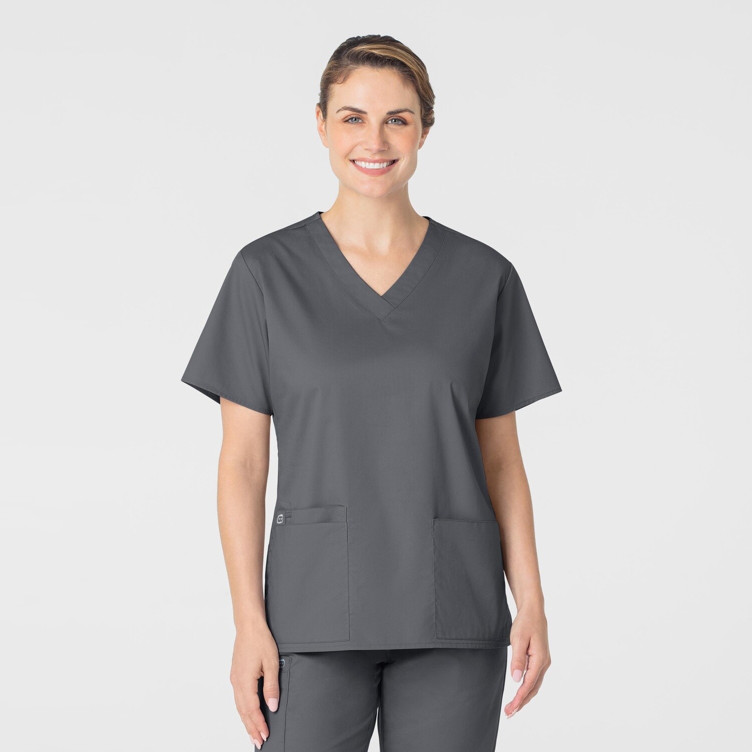 Wonder Wink Wonderwork Women&#39;s V-Neck Top Pewter, Size: Sm, Color: Pewter