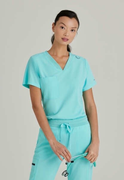 Grey&#39;s Anatomy Bree Tuck In Top, Size: XS, Color: Tropical Tide
