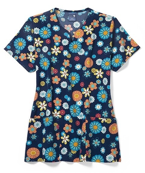 Zoe &amp; Chloe Print Top, Size: Sm, Pattern: Blooms