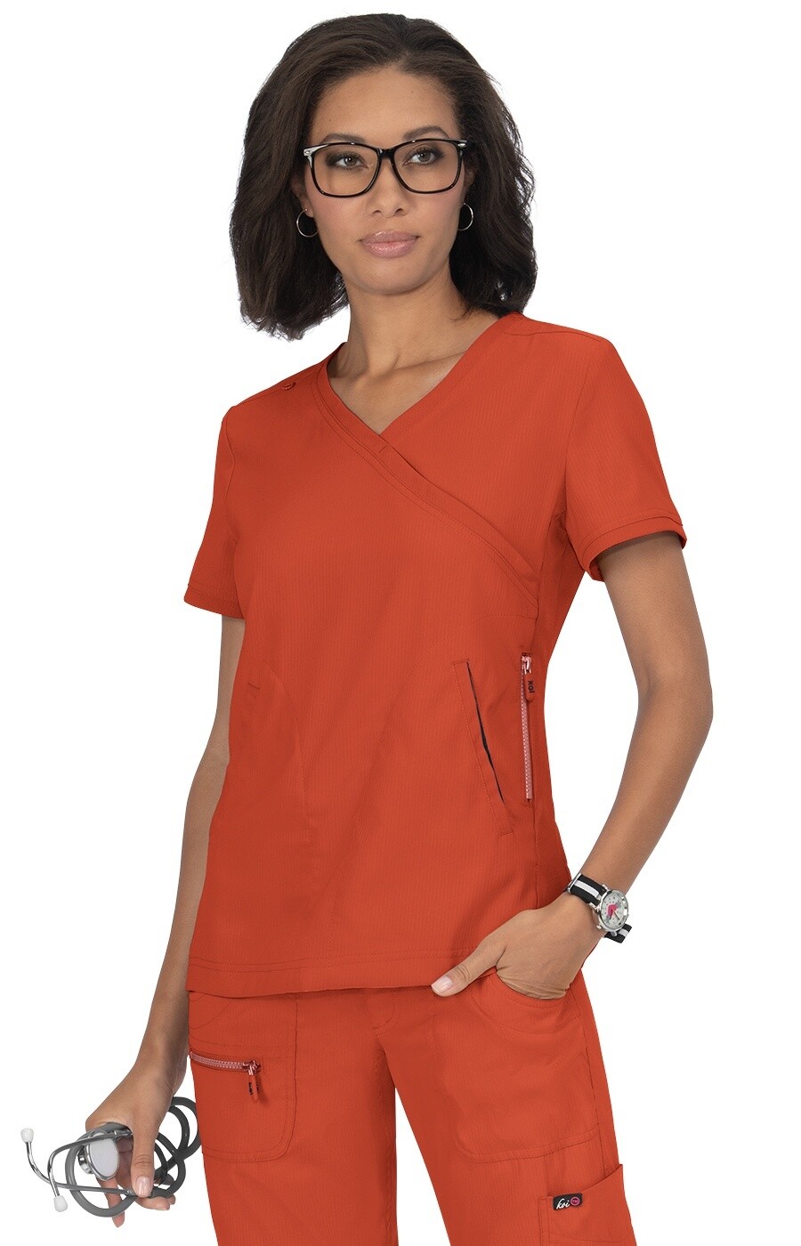 Koi Philosophy Top, Size: Sm, Color: Terracotta