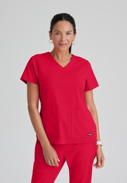 Grey&#39;s Anatomy Emma Top, Size: XS, Color: Scarlet Red