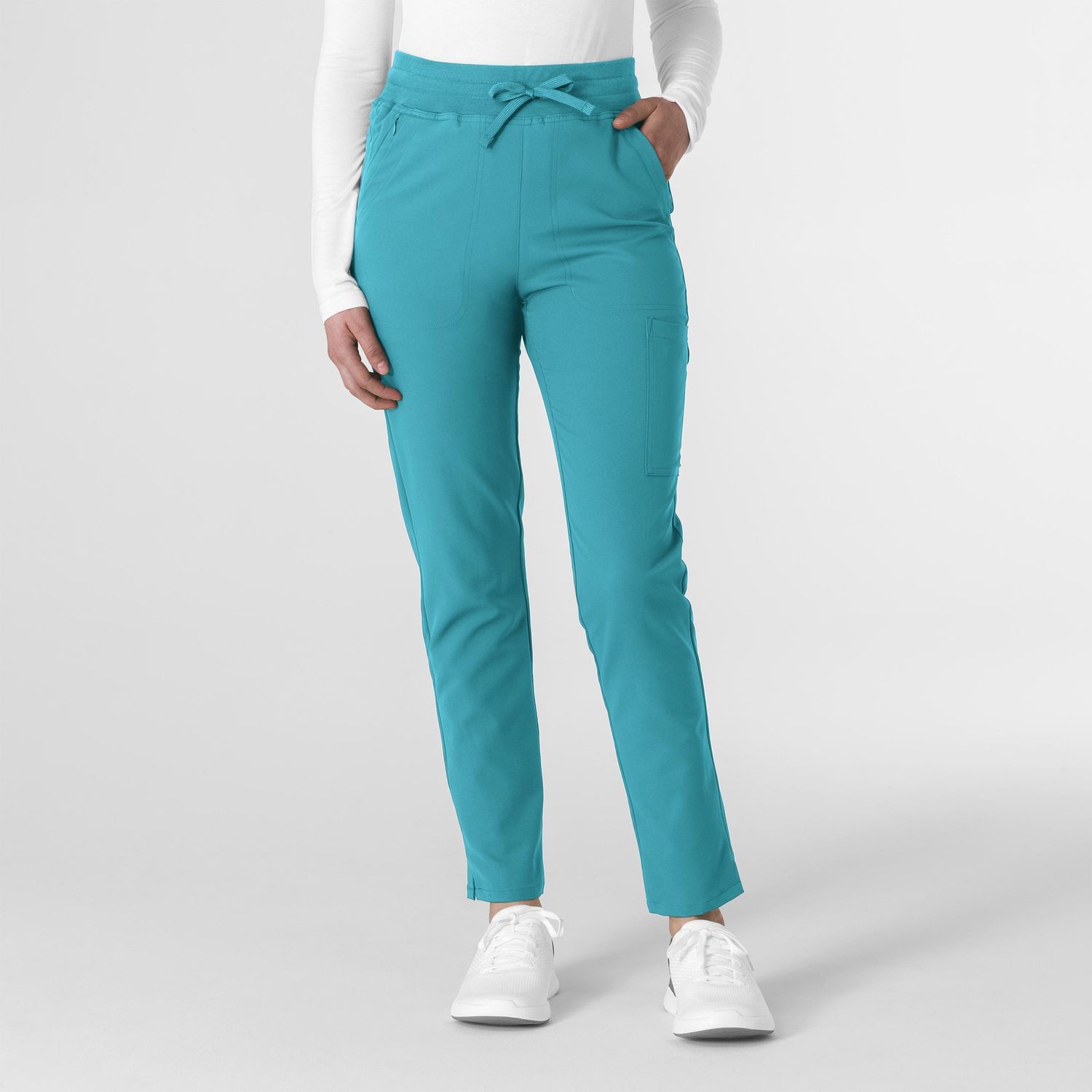 Wonder Wink Thrive Women&#39;s Cargo Straight Slim Leg Pant, Size: XS, Color: Teal