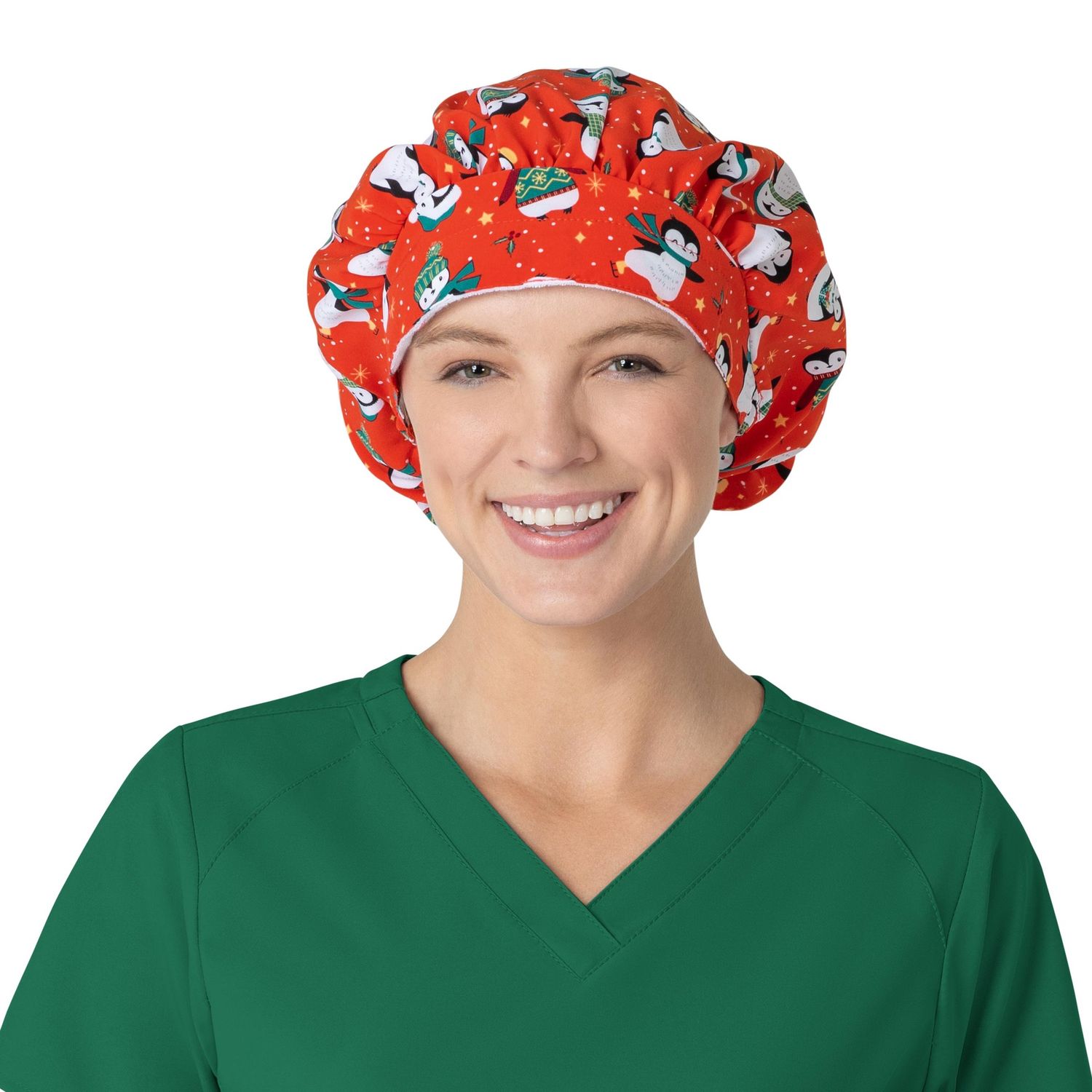 Zoe &amp; Chloe Print Bouffant Scrub Cap, Pattern: WADW