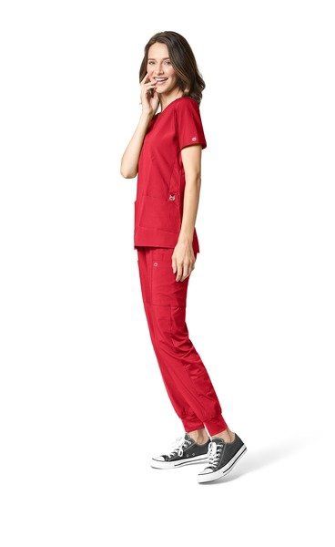 Wonder Wink Comfort Waist Joggers, Color: Red, Size: XS