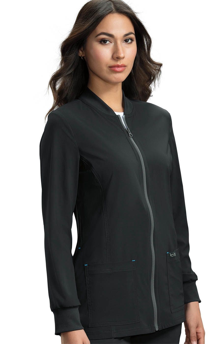 Koi Andrea Jacket, Color: Black, Size: Sm