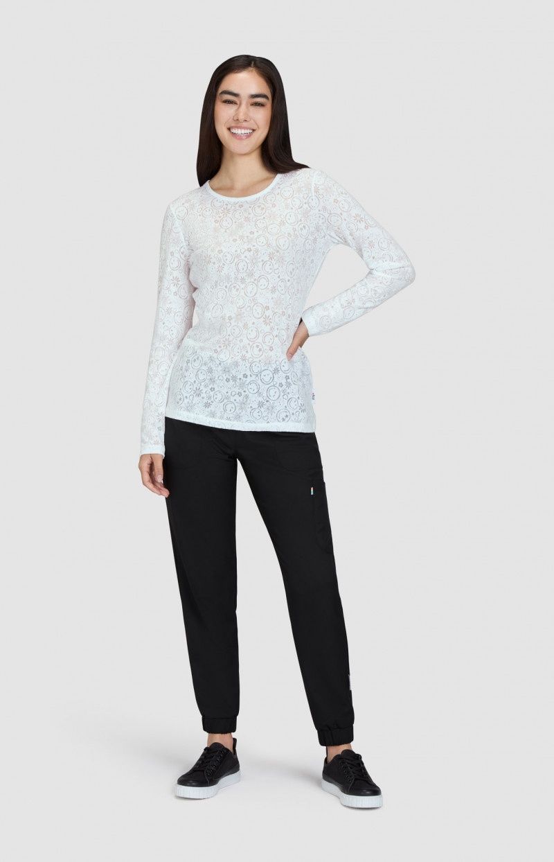 Koi Kind Long Sleeve T-shirt, Color: White, Size: XS