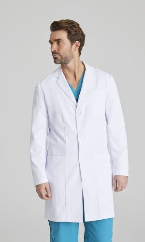 Barco Men's Verse Lab Coat, Color: White, Size: Sm