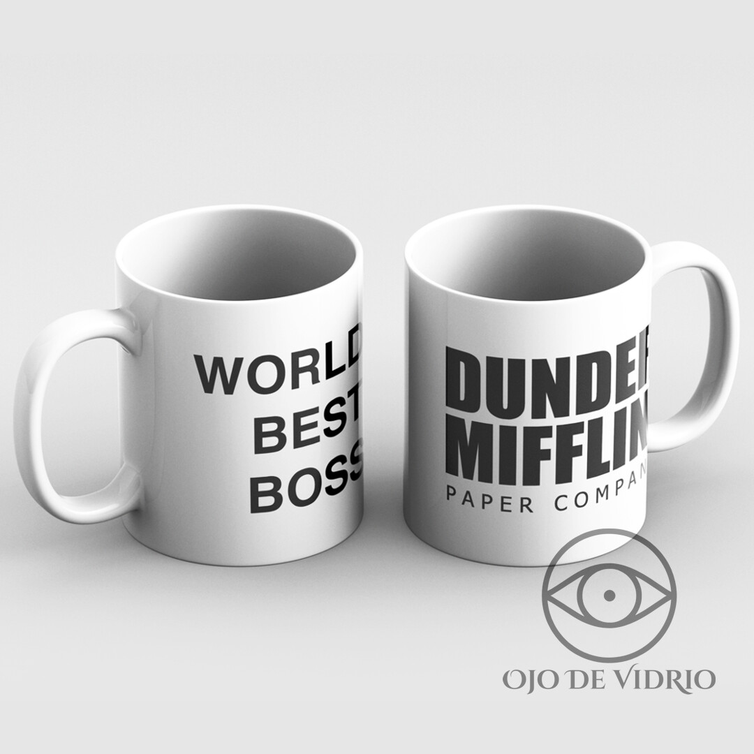 Taza The Office: World&#39;s Best Boss + Dunder Mifflin