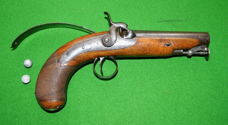 ​Irish Percussion Travelling Pistol by Walsh