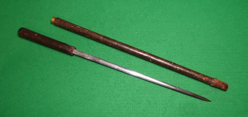 ​WWI Era British Officer Swagger Stick with Concealed Stiletto Blade