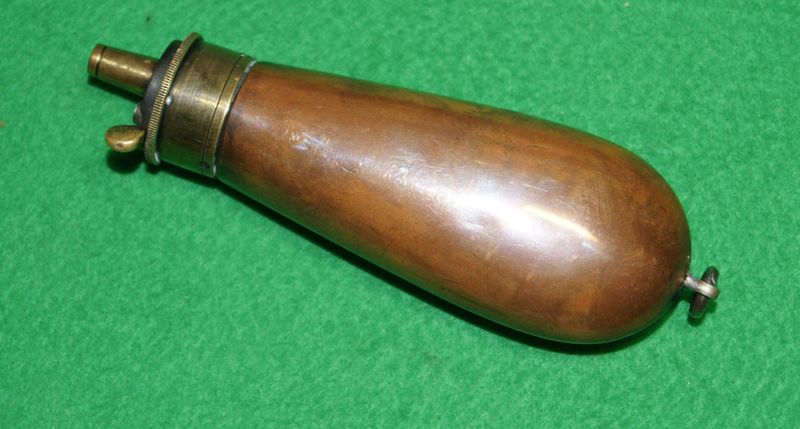 19th Century Pistol Powder Flask by Dixon