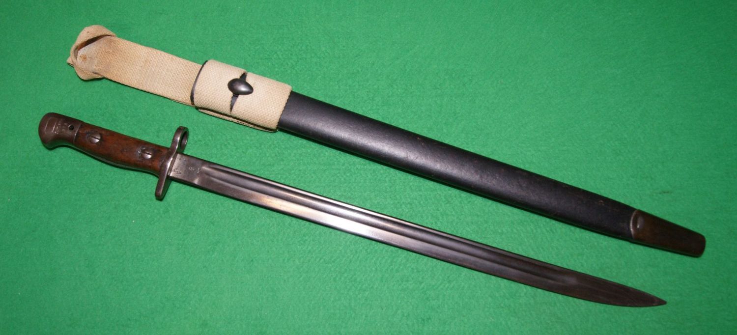 ​British P1907 SMLE Bayonet Regimentally marked to The 1st Battalion North Staffordshire Regiment
