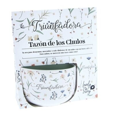 TAZA GRANDE TRIUNFADORA TAZÓN amistad cerámica LOVELY STORY 