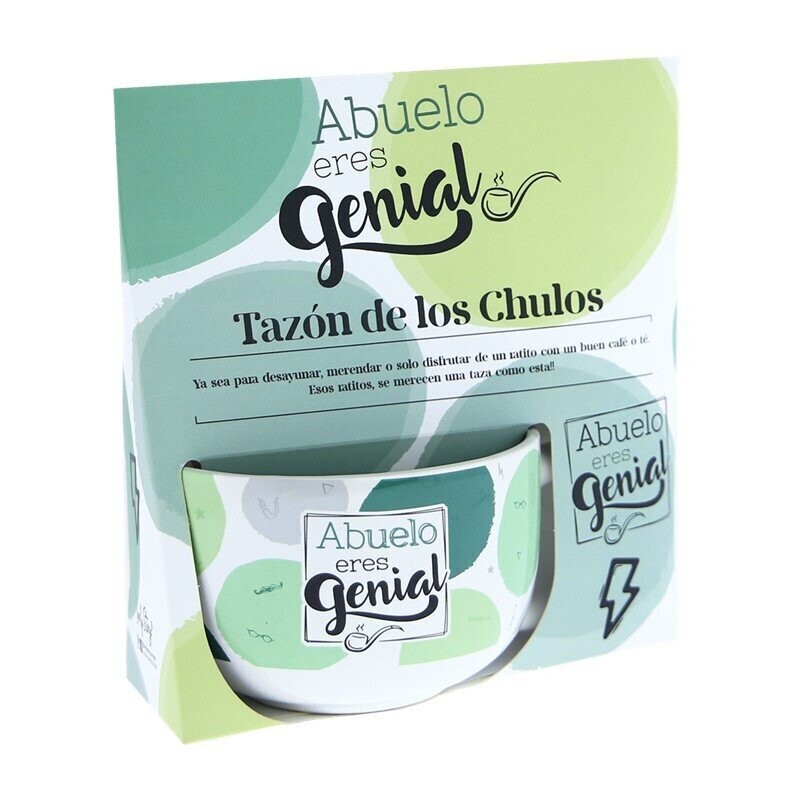TAZA GRANDE ABUELO ERES GENIAL TAZÓN familia LOVELY STORY 